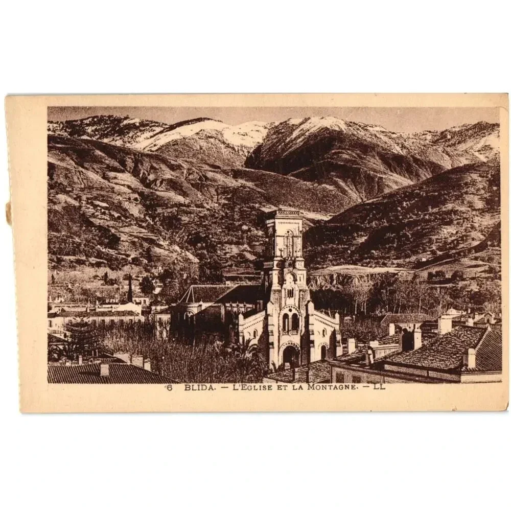 6 Blida. L'eglise Et La Montagne LL Algeria Postcard